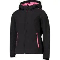 CMP Veste de ski pour enfant , modèle Kid Jacket, avec capuche fixe, couleur anthracite et rose fluo, taille 164