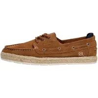Pepe Jeans pour homme. PMS100006 Porto Deck Mocassins en cuir marron (42), Plat, Lacets, Casuel