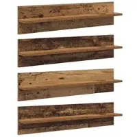 vidaXL Étagères Murales 4 pcs Bois Ancien 80 x 11,5 x 18 cm