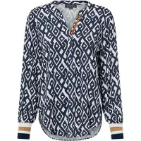 Franco Callegari Chemisier camel / marine / blanc cassé