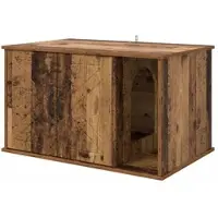 vidaXL Maison pour chats Vieux bois 85 x 55 x 50 cm Bois composite