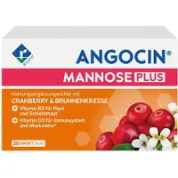Repha GmbH Biologische Arzneimittel ANGOCIN Mannose Plus, granulés directs enrichis en vitamine D3 et B3, pour soutenir le système immunitaire et les muqueuses, 28 sachets. Granulés directs