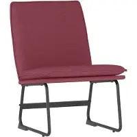 vidaXL Chaise Longue Rouge Bordeaux 52x75x76 Cm Tissu
