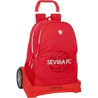 Safta Sevilla Fc With Evolution Wheeled Backpack Marron