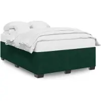 vidaXL Cadre de lit sans matelas vert foncé 140x190 cm velours