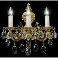Casa Padrino Luxus Barock Kristall Wandleuchte Bronze 25 x H. 37 cm - Lampe murale somptueuse avec verre en cristal de Bohème - Noble & Somptueux