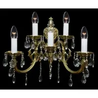 Casa Padrino Luxus Barock Kristall Wandleuchte Bronze 48 x H. 45 cm - Lampe murale somptueuse avec verre en cristal de Bohème - Noble & Somptueux