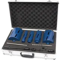 HBM coffret de forets diamantés 38 / 52 / 65 / 117 / 127 mm 11 pièces