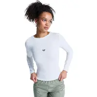 Roxy Rise & Vibe Rib Crossed Long Sleeve Top Blanc S Femme