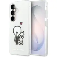 Karl Lagerfeld - IML with K&C Back Logo MagSafe (KLHMS26S6HKCBHH) - Samsung Galaxy S26 - White (Samsung Galaxy S26), Coque pour téléphone portable, Transparent, Blanc