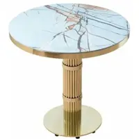 Casa Padrino Table de salle à manger de luxe or / blanc H. 75 cm - Meubles de salle à manger de luxe