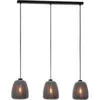 Eglo Lampe suspendue 3 lumières en tissu Barlaston