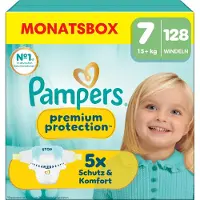 Pampers Premium Protection (Taille 7, Pack mensuel, 128 pcs)