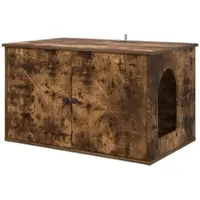 vidaXL Maison pour chats Chêne fumé 85 x 55 x 50 cm Bois composite
