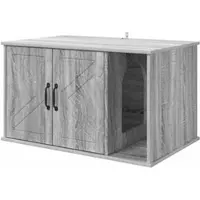vidaXL Maison pour chats Gris Sonoma 85 x 55 x 50 cm Bois composite