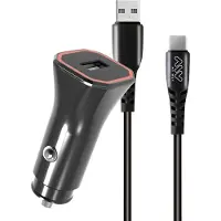 Myway Chargeur De Voiture Usb 2a+usb-c 1m