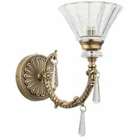 Casa Padrino Luxus Baroque Applique en laiton patiné H. 30 cm - Luminaires baroques