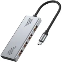 Gembird Uhb-cm-u310-a4-01 4-port Usb-a 3.2 (gen 2) Type-c Hub Argenté