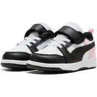 Puma Garçons, Baskets, Rebound V6 Lo AC+ Inf, Blanc, Noir, Pink, (20)