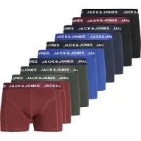 Jack & Jones Boxers 'Jacsolid' marine / gentiane / olive / rouge foncé / noir