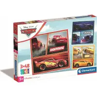 Clementoni Puzzle CLE 3x48 Voitures SuperKolor 25305