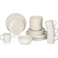 Sonstiges Service Petit Déjeuner Alpina Céramique Crème 16 Pièces élégantes - Alpina