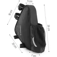 Wozinsky Sacoche vélo sous cadre 1.5l noir (WBB23BK)