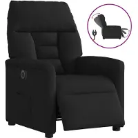 vidaXL Fauteuil relax électrique noir tissu