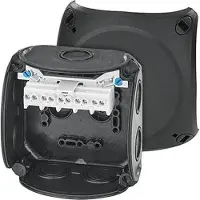 Vanpee & Westerberg Boîte de jonction de câbles pour installations intérieures noir IP66 avec presse-étoupes à membrane