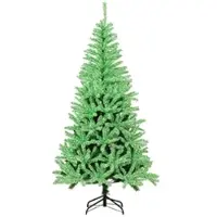 Costway Sapin de Noël artificiel 180cm, Sapin avec 692 pointes de branches&support métallique, Sapin de Noël lumineux dans l'obscurité, Arbre artificiel Noël vert