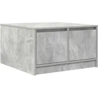 vidaXL Table basse avec tiroirs gris béton 70,5x70x40 cm