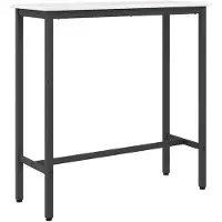 vidaXL Table blanche 100 x 40 x 101 cm Ingénierie bois et acier