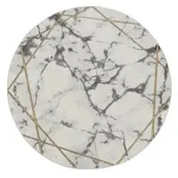 Tapis.nl Tapis Krevor jaune 160 cm rond