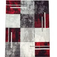 Tapis.fr Tapis moderne Diamora rouge 240x330 cm
