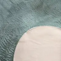 Tapis.fr Tapis en fourrure Pelsa turquoise 120x160 cm forme de peau