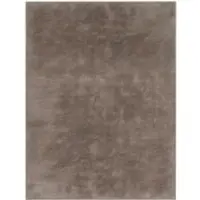 Tapis.fr Tapis moelleux Solina taupe 140x200 cm