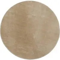 Tapis.fr Tapis Calissa beige foncé 160 cm rond