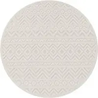 Tapis.fr Tapis d'intérieur & extérieur Livornia crème 160 cm rond