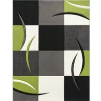 Tapis.fr Tapis moderne Diamora vert 60x110 cm