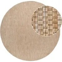 Tapis.fr Tapis d'intérieur & extérieur Venezia naturel 80 cm rond