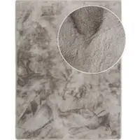 Tapis.fr Tapis en fourrure Fluffy_deluxe gris 80x150 cm