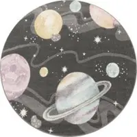 Tapis.fr Tapis pour enfants Ninique anthracite 120 cm rond