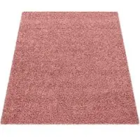 Tapis.fr Tapis shaggy Trista rose 60x100 cm