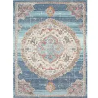 Tapis.fr Tapis d'intérieur & extérieur Torino bleu 60x100 cm
