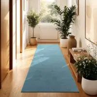 Tapis.fr Tapis Calissa turquoise 80x300 cm