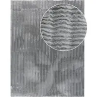 Tapis.fr Tapis en fourrure Arnia gris 120x160 cm