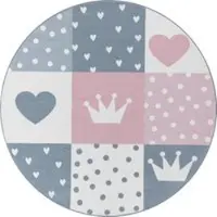 Tapis.fr Tapis pour enfants Eliza rose 120 cm rond