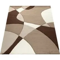 Tapis.fr Tapis moderne Diamora marron 80x300 cm