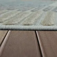 Tapis.fr Tapis d'intérieur & extérieur Stylo beige 160 cm rond