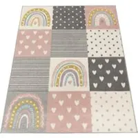 Tapis.fr Tapis pour enfants Ninique rose 133 cm carré
